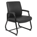 Boss BlackHeavy Duty Guest Chair, 24"L34"H, Fixed, VinylSeat B709