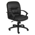 Boss BlackChair, 28-1/2"L42"H, Loop, LeatherSeat B7306