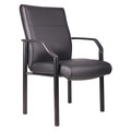 Boss Guest Chair, 25-1/2"L35-1/2"H, Fixed, LeatherSeat B689
