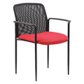 Boss Guest Chair, 24"L33"H, Fixed, MeshSeat B6909-RD