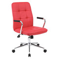 Boss Office Chair, Vinyl, Handlebar, Red B331-RD