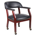 Boss Executive Chair, 26"L31"H, Fixed, VinylSeat, Ivy LeagueSeries B9545-BK