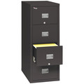 Fireking 17-3/4" W 4 Drawer File Cabinet, Black, Letter 4P1831C-CBL