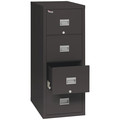 Fireking 17-3/4" W 4 Drawer File Cabinet, Black, Legal/Letter 4P1825-CBL