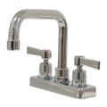 Advance Tabco Dual Handle 4" Mount, OC 4" Deck Mount Extended Spout Faucet, Chrome plated K-124