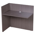 Boss Reception Desk, 42" W X Driftwood Base, Driftwood Frame, Laminate Frame, Laminate Base, Driftwood N180-DW