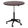 Boss Mobile Round Table, 32", Mahogany N30-M