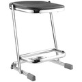 National Public Seating Square Stool, Height Range 22", Blowmolded Plastic Black 6622