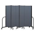 Screenflex Portable Room Divider, 5 Panel, 6 ft. H CFSL605-DB