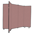 Screenflex Display Tower, 6 Panel, 6ft.5"H, Rose CDS686-DM