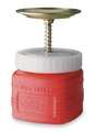 Justrite Plunger Can, 1 qt., Polyethylene, Red 14018