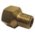 Zoro Select Brass Reducing Adapter, FNPT x MNPT, 3/8" x 1/8" Pipe Size 6AYX7