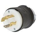 Hubbell 30A Twist-Lock Plug 3P 4W 125/250VAC L14-30P BK/WT HBL2711