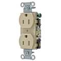 Hubbell 15A Duplex Receptacle 125VAC 5-15R IV CR15I