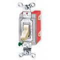 Hubbell Wall Toggle Switch, Single Pole, 20A 120/277V AC, Back and Side Wired HBL1221I