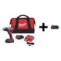 Milwaukee Tool 1/2 in, 18V DC Cordless Drill, Battery Included 2606-22CT / 48-11-1820