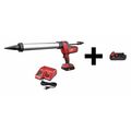 Milwaukee Tool Cordless Caulk Gun Kit, Black/Red, 20 oz Capacity 2642-21CT / 48-11-1820