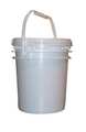 Bway Pail, Screw Top, Round, 2.5 gal, HDPE, White 7J111