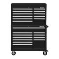 Westward WESTWARD Tool Chest & Cabinet Combination, 22-Drawers, Powder Coated Black, 42" W x 19" D x 67" H 7CY13