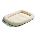 Midwest Quiet Time Fleece Dog Crate Bed White 36" x 23" QT40236