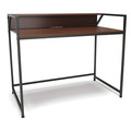 Ofm Computer Desk with Shelf Gray Walnut ESS-1003-GRY-WNT