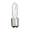 Satco 50W T4 Halogen Light Bulb - Bayonet Double Contact Base - Clear Finish S1981