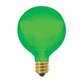 Satco 10 W G12 1/2 Incandescent - Transparent Green - 1500 Hours - Candelabra Base - 120V S3835