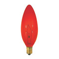 Satco 25 W BA9 1/2 Incandescent - Transparent Red - 1500 Hours - Candelabra Base - 120V S3219