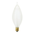 Satco 25 W C11 Incandescent - Spun White - 4000 Hours - 160L - Candelabra Base - 120V S3403