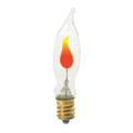 Satco 3 W CA5 1/3 Incandescent - Clear - 1000 Hours - Candelabra Base - 120V - Carded S3761