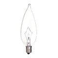 Satco 25 W CA9 1/2 Incandescent - Clear - 2500 Hours - 212L - Candelabra Base - 120V S4465