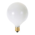 Satco 25 W G16 1/2 Incandescent - Satin White - 1500 Hours - 202L - Candelabra Base - 120V S3825