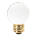 Satco 25 W G16 1/2 Incandescent - Gloss White - 1500 Hours - 180L - Medium Base - 120V S3841