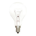 Satco 40 W A15 Incandescent - Clear - Appliance Lamp - 1000 Hours - 420L - Candelabra Base - 130V S4160