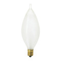 Satco 40 W C11 Incandescent - Spun White - 4000 Hours - 316L - Candelabra Base - 120V S3404