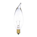 Satco 7 W CA10 Incandescent - Clear - 1500 Hours - 65L - Candelabra Base - 12V S3866