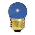 Satco 7.5 W S11 Incandescent - Ceramic Blue - 2500 Hours - Medium Base - 120V S3608