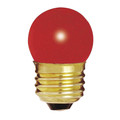 Satco 7.5 W S11 Incandescent - Ceramic Red - 2500 Hours - Medium Base - 120V - Carded S4511