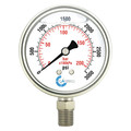 Carbousa Liquid Filled Pressure Gauge, 2 1/2", 3000 psi L25-SSL-3.0K