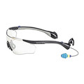 Readymax SoundShield Men's Sport Safety Glasses w/ 25NRR Earplugs Black Frame I/O Lens GLMSB-IO