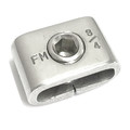 Fechometal Usa Screw-Lokt Buckle, 304 Stainless Steel, 3/4" Width, PK100 FSB73M0820NFMT