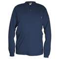 Mcr Safety FR Long Sleeve Shirt, 9.6 cal/sq cm, Navy H1NXL