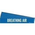 Brady Pipe Marker, White, Breathing Air, PK5, 7334-1-PK 7334-1-PK
