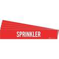 Brady Pipe Marker, Adhesive, White, Sprinkler, PK5, 7267-1-PK 7267-1-PK