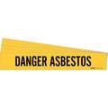 Brady Pipe Marker, Black, Danger Asbestos, PK5, 97545-PK 97545-PK