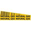 Brady Pipe Marker, Black, Natural Gas, PK5, 105805-PK 105805-PK