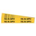 Brady Pipe Marker, Black, Fuel Oil Supply, PK5, 7117-4-PK 7117-4-PK