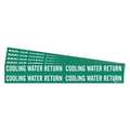 Brady Pipe Marker, Cooling Water Return, PK5 7071-4-PK