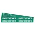 Brady Pipe Marker, Domestic Hot Water, PK5 7350-4-PK