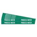 Brady Pipe Marker, Process Water, PK5 7224-4-PK
